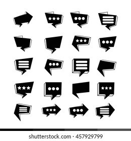 speech bubble set illustration design
