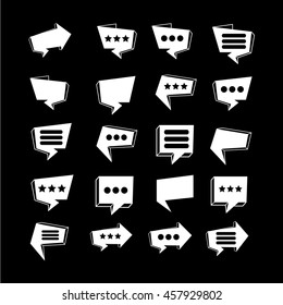 speech bubble set illustration design