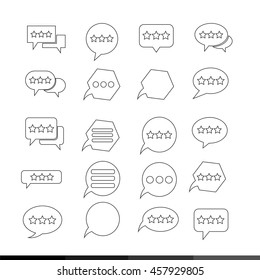 speech bubble set illustration design