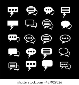 speech bubble set illustration design