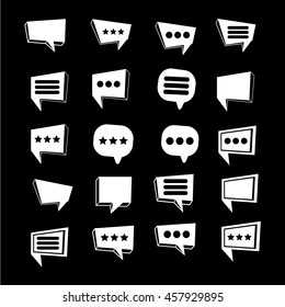 speech bubble set illustration design