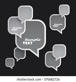 Speech Bubble Set - Infographics, Presentation Background