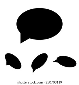 Speech bubble set. Isometric effect