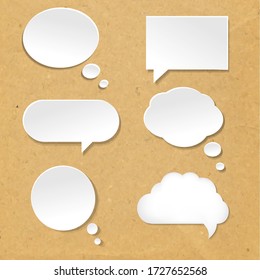 Sprechblase mit altem Papier mit glühendem Mesh, Vector Illustration