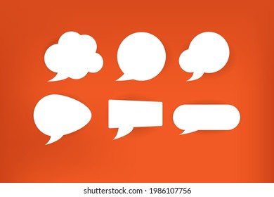 Speech bubble set on the background Vector
