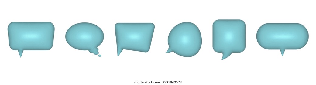 Speech bubble set. Realistic style. Vector illustration.