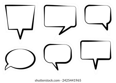 Speech Bubble set. Talk balloon collection. Vector illustration