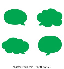 Speech Bubble set. Talk bubble. Blank empty vector white speech bubbles. Speak bubble text, cartoon chatting box, message box. Cartoon balloon word design 