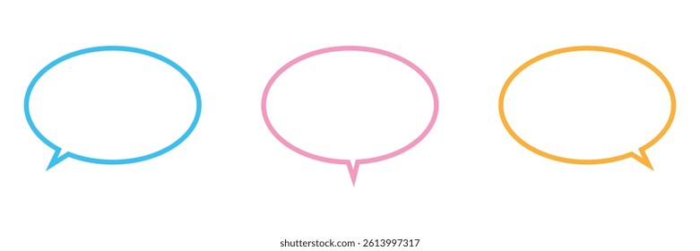 Speech Bubble set. Talk bubble. Speech bubbles collection. Vector Illustration