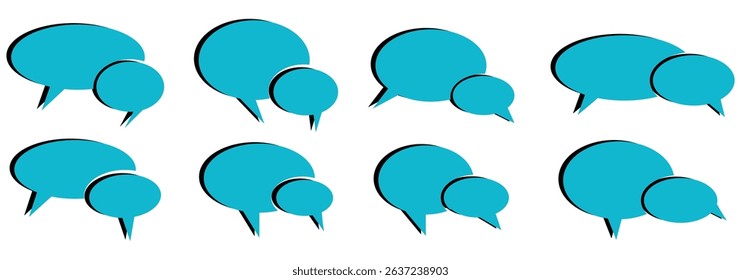 Speech Bubble set. Talk bubble. Cartoon vector illustration.