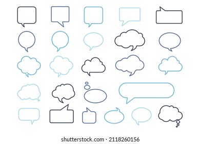 Speech Bubble set. Talk bubble. Cloud speech bubbles collection. Vector Design