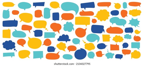 Speech Bubble set. Talk bubble. Cloud speech bubbles collection. Vector Design