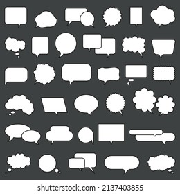 Speech Bubble set. Talk bubble. Cloud speech bubbles collection. Vector.	