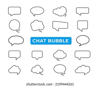 Speech Bubble set. Talk bubble. Cloud speech bubbles collection. Vector
