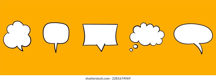 Speech Bubble set. Talk bubble. Cloud speech bubbles collection. Vector abstracts