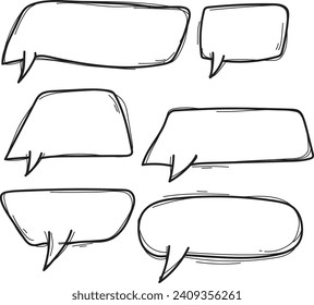 Speech Bubble set. Talk bubble. Cloud speech bubbles collection. Vector 