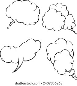 Speech Bubble set. Talk bubble. Cloud speech bubbles collection. Vector 