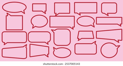 Speech Bubble set. Talk, cloud bubbles. Vector. eps 10