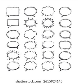 Speech Bubble set. Talk bubble. Cloud speech bubbles collection. Vector 
