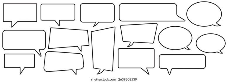 Speech Bubble set. Talk bubble. Cloud speech bubbles collection. message icon or logo isolated sign symbol.Comment icon speech bubble symbol. comic dialog clouds. Talk and think vector comics bubbles 