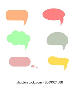 Speech bubble set. Talking and thinking bubble vector set.