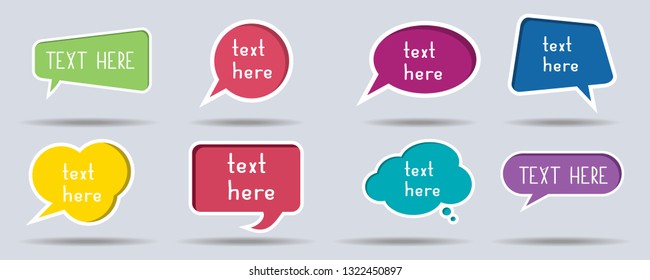 speech bubble set - vector