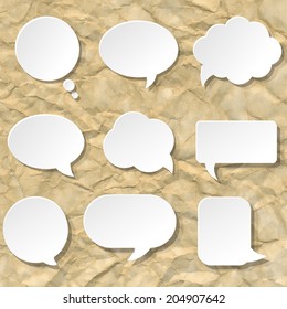 Speech Bubble Set, Vector Illustration