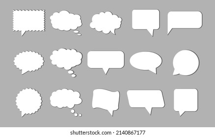 Speech Bubble set. Vector illustration. Flat design.