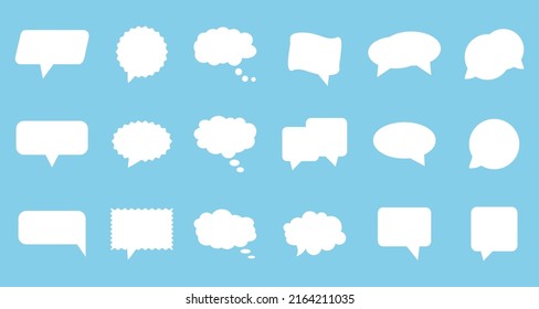 Speech Bubble set. Vector illustration. Flat design.