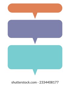Speech bubble set vector illustration isolated on white