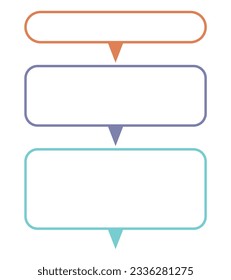 Speech bubble set vector illustration isolated on white