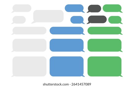 Speech Bubble Set, Vector Illustration, Design Element for apps or web and more