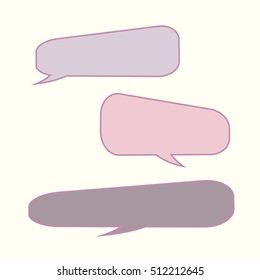 Speech bubble. Set of vector illustration icons.  