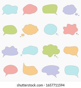 Speech Bubble Set for your text. Vector illustration EPS10