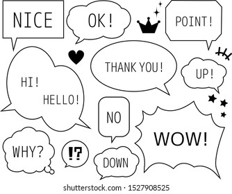 Speech bubble set.speech balloon . speech bubble .