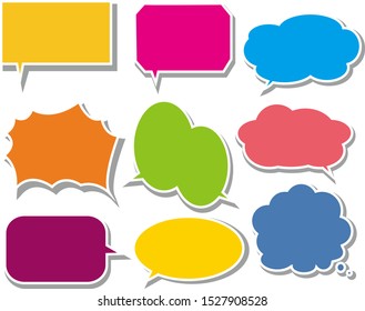 Speech bubble set.speech balloon . speech bubble .