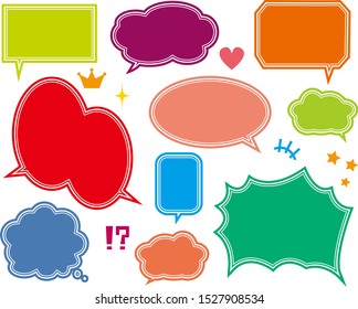 Speech bubble set.speech balloon . speech bubble .