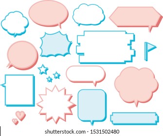 Speech bubble set.speech balloon . Vector illustration.