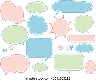 Speech bubble set.speech balloon . Vector illustration.