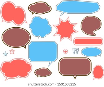 Speech bubble set.speech balloon . Vector illustration.