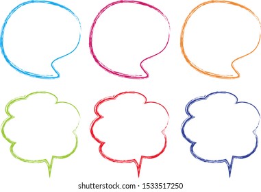 Speech bubble set.speech balloon . Vector illustration.