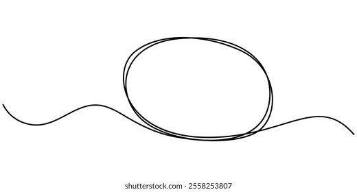 Speech bubble shape continuous one line drawing of isolated outline vector icon, Speech Bubble Single Line Icon, Continuous Line Drawing of Conversation Icon. Hand Drawn Symbol Vector Illustration. 