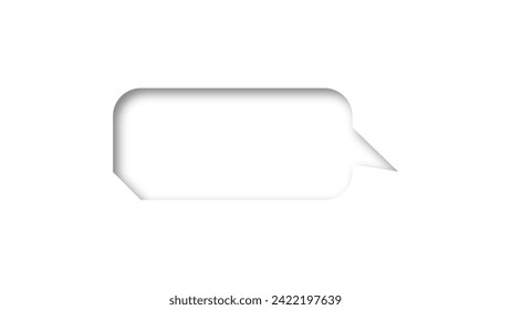 speech bubble shape with white background. space for text. abstract blank area for rill text of font.