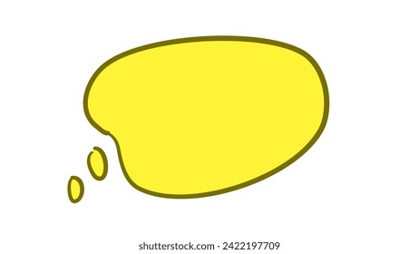 speech bubble shape with white background. space for text. abstract blank area for rill text of font.