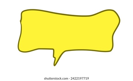 speech bubble shape with white background. space for text. abstract blank area for rill text of font.