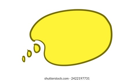 speech bubble shape with white background. space for text. abstract blank area for rill text of font.