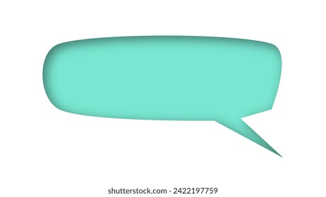 speech bubble shape with white background. space for text. abstract blank area for rill text of font.