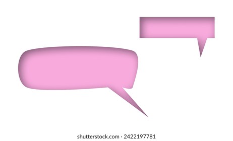 speech bubble shape with white background. space for text. abstract blank area for rill text of font.