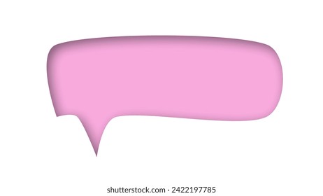 speech bubble shape with white background. space for text. abstract blank area for rill text of font.