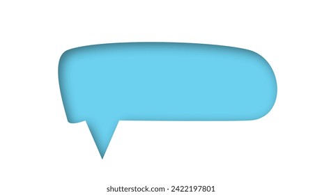 speech bubble shape with white background. space for text. abstract blank area for rill text of font.